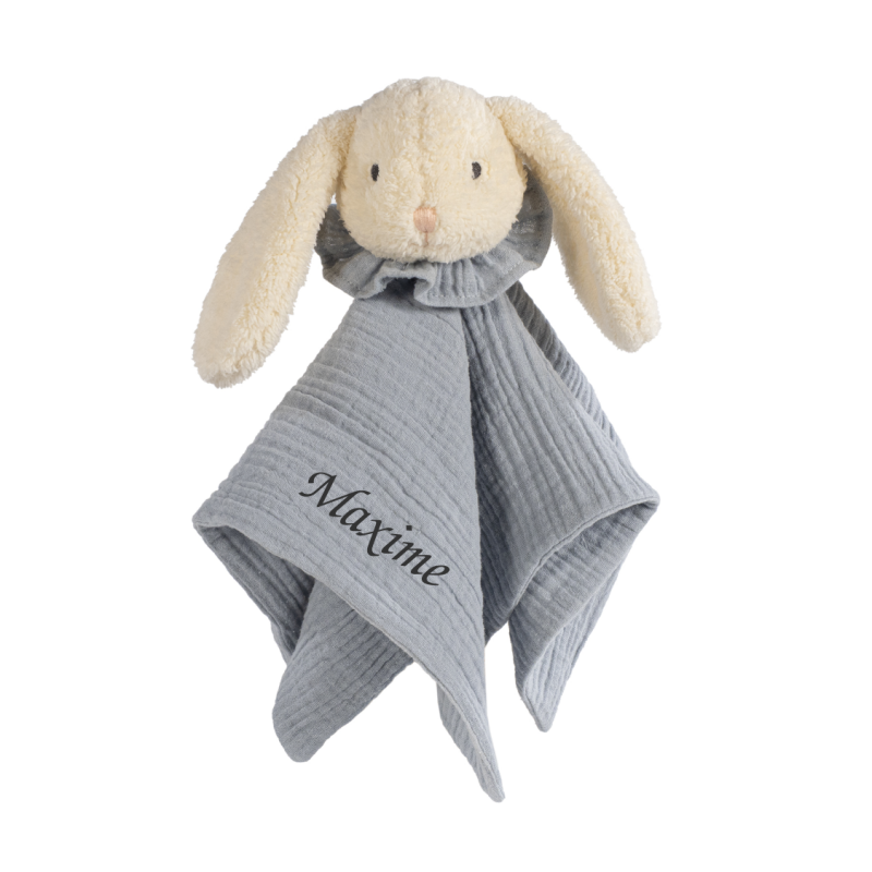 Walking mum - plat lapin lange bleu coton 25 cm 